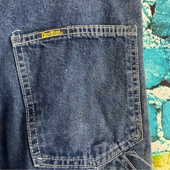 Vintage OshKosh Denim Carpenter Jeasn Made in USA Talon 42 Zipper 36 x 32 - Picture 4 of 10
